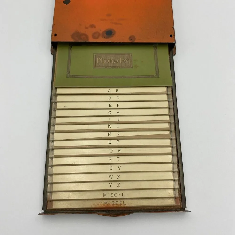 Antique JEMCO Phonedex Brass Salesman‎ Clipboard Advertising Perpetual Calendar